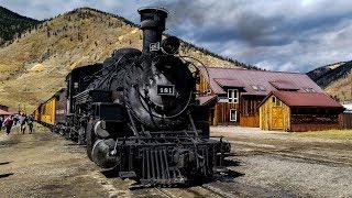 Walk Here: Silverton, CO with Steam Train on Narrow Gauge Railroad 4K / UHD