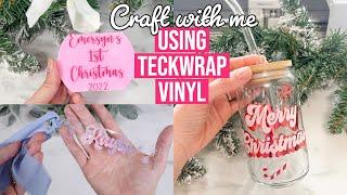 3 CRICUT PROJECTS USING TECKWRAP VINYL + AMAZING BUBBLE FREE VINYL FOR VINYL WRAP