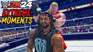 WWE 2K24: Thrilling Extreme Moments! Part 1 #wwe2k24