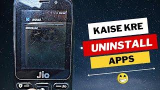 uninstall apps in jio phone custom rom. |. new jio phone new update 2023