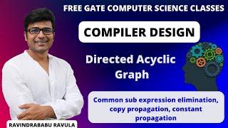 CD |Directed Acyclic Graph|Common sub expression elimination, copy propagation, constant propagation