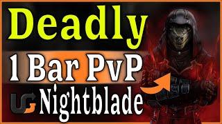This is insane for a 1 bar pvp build!! ESO nightblade pvp build 1 bar