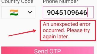 Meesho App Fix An Unexpected error occurred please try again later problem issue in Android