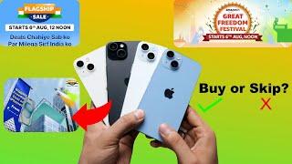 iPhone 15, 14, 13 Price Drop | Flipkart & Amazon Independence Day Sale | Buy or Wait? (HINDI)