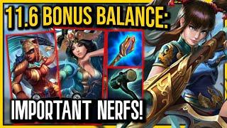 11.6 Bonus Balance Brings Important Nerfs Ahead of Patch 11.7!