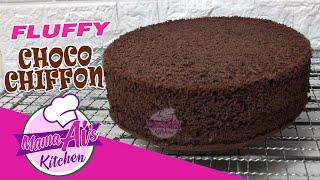 Fluffy Chocolate Chiffon Cake / Easy Chocolate Chiffon