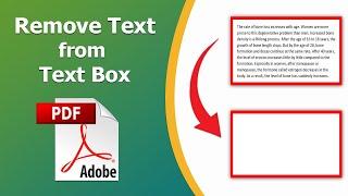 How to remove text from pdf text box using adobe acrobat pro dc