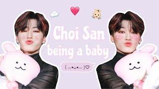 choi san being an cute baby (ateez)