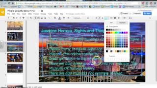 Google Slides  Changing Text Background Color