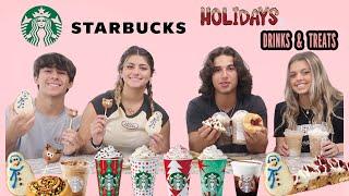 Trying Starbucks New Holiday Drinks & Treats/Taste Test!Keilly &Kendry