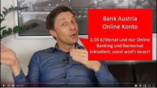 Bank Austria Online Konto - 2,03 € im Monat, was kriegt man dafür