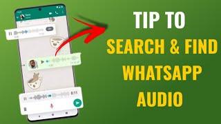 How To Search & Find Whatsapp Voice Message Or Notes | Arrange Whatsapp Audio | English