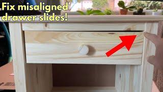 How to adjust drawer with roller slides