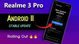 Realme 3 Pro Android 11 stable update rolling out . Realme UI 2 stable update
