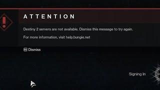 destiny 2 servers down today | destiny 2 servers are not available | destiny 2 server offline issues