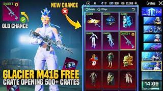 Glacier For Chance Is Here ? 500+ Classic Free Crate Opening | New Classic Chance Scam | PUBGM