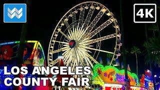 [4K] LA County Fair at Night in Pomona, California USA 2018 Walking Tour