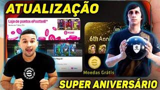 ATUALIZAÇÃO,ÉPICO GRÁTIS,MOEDAS GRÁTIS DESTAQUES GRÁTIS,SUPER ANIVERSÁRIO DO EFOOTBALL 2023 MOBILE