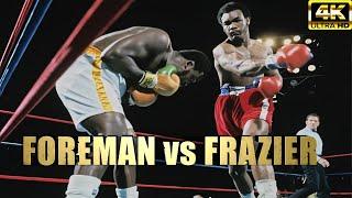 George Foreman vs Joe Frazier | BRUTAL KNOCKOUT Legendary Boxing Fight | 4K Ultra HD