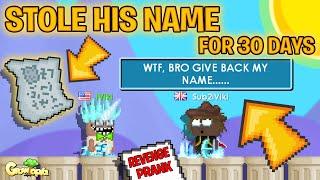 HACKED AND CHANGED HIS NAME (Revenge prank on REGNARSHD) | Growtopia