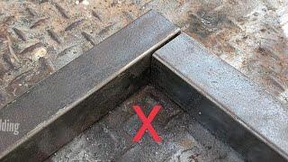 simple trick| how to cut a 45 degree square pipe for a 90 degree welded joint