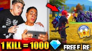 ¡LE DOY 1,000 DIAMANTES a EPIDEMIC por KILL en FREE FIRE! *termina muy mal* | TheHectorino