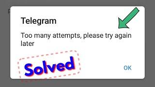 Fix telegram too many attempts please try again later