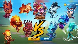 Zooba Fire Skin Vs Winter Skin All Character Unlock Squad Gameplay