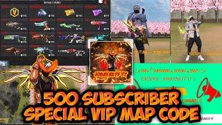 FREE FIRE NEW MAP CODE | 500 SUBSCRIBERS SPECIAL EVO GUN + EMOT MAP CODE | BANGLADESH SERVER NEW MAP