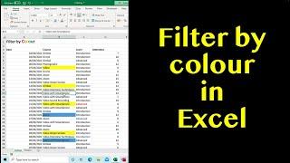 Filter By Colour in Excel
