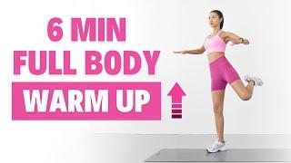 ENERGY UP️6 MIN FULL BODY WARM UP before workout! - No jumping, No repeat