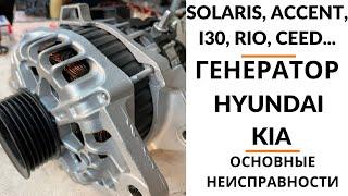 Генератор Hyundai Solaris, KIA Rio. Обзор+диагностика+дефектовка.