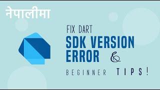How to solve Dart SDK version not matching error