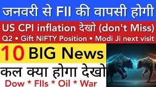 FII की वापसी हो सकता  SHARE MARKET LATEST NEWS TODAY • TOMORROW ANALYSIS • STOCK MARKET INDIA