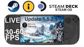 Medieval Dynasty update 1.5.2.1 on Steam Deck/OS in 800p 30-60Fps (Live)