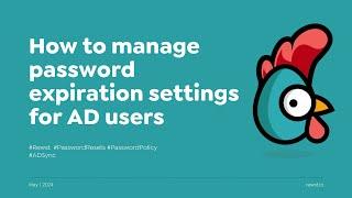 How to manage password expiration settings for AD users