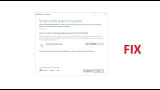 Setup Needs Space to Update Windows 11