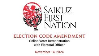 Saik'uz First Nation Online Voting Demonstration