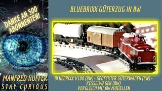 Bluebrixx Güterzug in 8W - Danke an 500 Abonnenten!