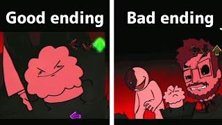 FNF Asdf's Endless Muffin Time Good ending vs bad ending | fnf new mod lyrics part