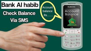 How to check the balance of al habib bank account with sms | bank al habib sms banking 2024