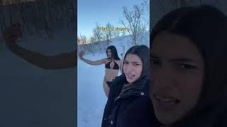 TikTok de Nourhene en maillot de bain à -12 °C avec Houria Hocini 