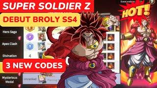 3 NEW CODES AND DEBUT BROLY SS4 | SUPER SOLDIER Z