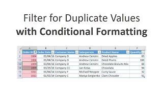 How To Filter For Duplicates Using Conditional Formatting In Excel