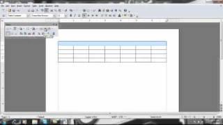 Creating and Editing Tables Using Open Office Writer