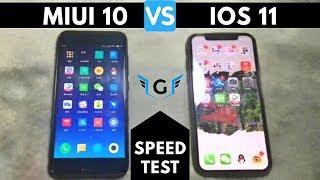 Miui 10 VS iOS 11 Speed Test - Battle of User Interface!!
