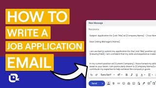 How to Write a Job Application Email (With Examples)