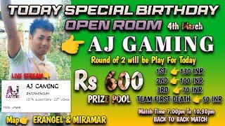 4TH MARCH SPECIAL BIRTHDAY OPEN ROOM FOR AJ GAMING  #bgmi #mobilegame #live #livestream