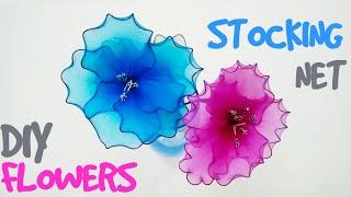 STOCKING NET FLOWER DIY