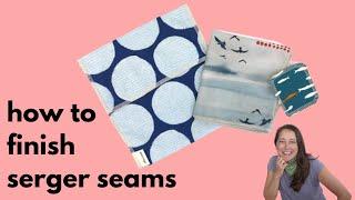 How to finish seams on a serger.  Beginner serging tips!